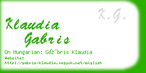 klaudia gabris business card